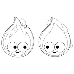 Fire water earth and wind emblems Royalty Free Vector Image