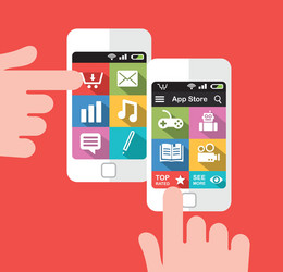Mobile App Store Interface vector image