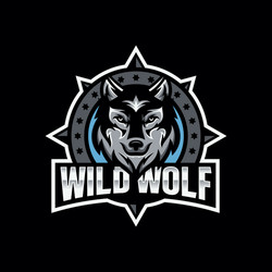 Aggressive Wolf Esports Logo Vector Image
