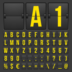 countdown timer and date calendar scoreboard vector image