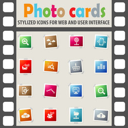 data analytic and social network icon set vector image