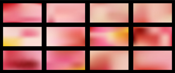 set smooth abstract colorful mesh backgrounds vector image