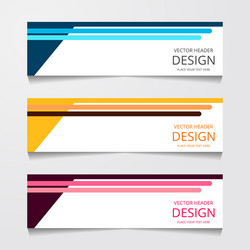 Abstract Banner Template - Three Color Layout vector image