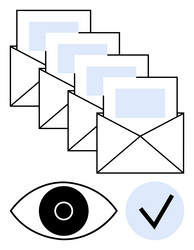 email notifications with verification vector image
