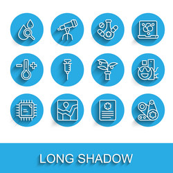 set line processor cpu graph chart infographic vector image