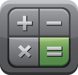 calculator app button menu isolated icon vector image