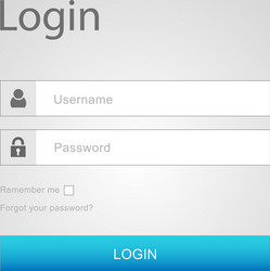 Login Page - Username and Password Fields vector image