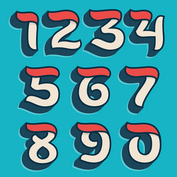Classic numbers set in renaissance style Vector Image