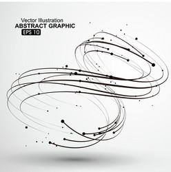 points and curves of spiral abstract graphics vector image