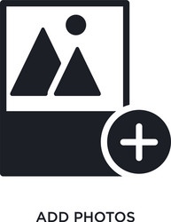 add photos isolated icon simple element from vector image