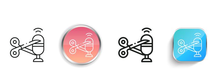 edit icon thin linear regular and button style vector image