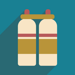 flat with shadow icon and mobile application air vector image