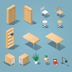 office funiture set vector