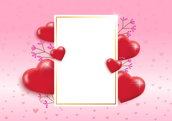 valentines day background with textbox vector image
