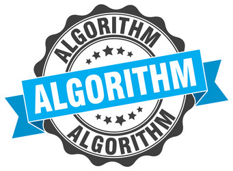algorithm stamp sign seal vector image