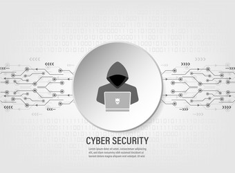 internet hacker on binary code background vector image