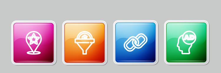 set line map pointer with star lead management vector image