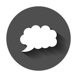 blank empty speech bubble icon in flat style vector