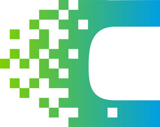 Pixel letter c logo icon design Royalty Free Vector Image