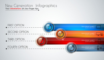 infographics modern template to classify data vector