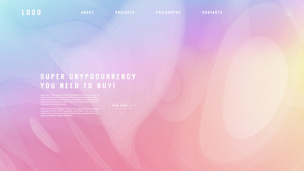 landing page abstract design template for website vector image