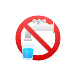 not drinkable water sign prohibition vector