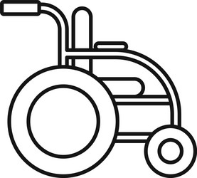 invalid wheelchair icon outline style vector