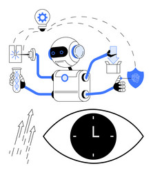 robotic automation in science innovation vector image