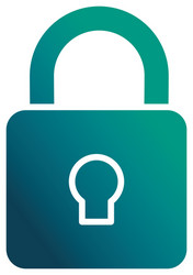 Security padlock gradient style icon vector