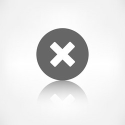 delete web icon close symbol vector image