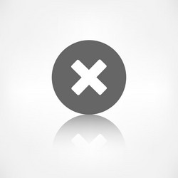 Delete web icon close symbol vector