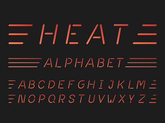 Flame alphabet fire graffiti text letters Vector Image