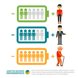 metaphor chart with three options slide vector image