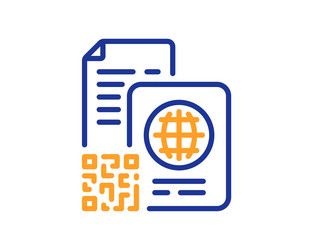 qr code line icon scan barcode sign vector image
