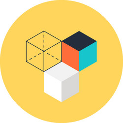 3d modeling flat web icon vector image