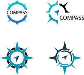 compass logo template vector