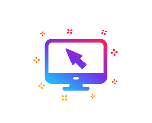 Computer or monitor icon mouse cursor sign vector