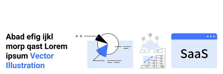 data visualization and saas in modern business vector image