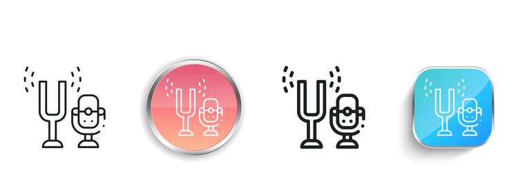 fork icon thin linear regular and button style vector image
