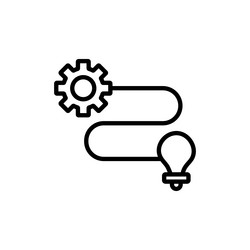 implementation icon set business execute vector image