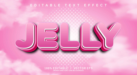 jelly text effect with modern style design vector image