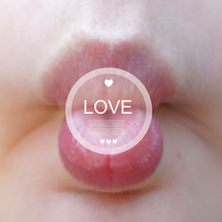 kiss background with place for your text vector image