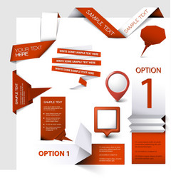 set of web elements vector image