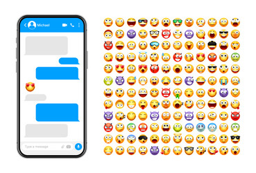 smartphone messaging app user interface design vector image