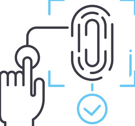 algorithm line icon outline symbol vector image