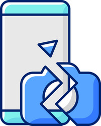 camera not working rgb color icon vector image