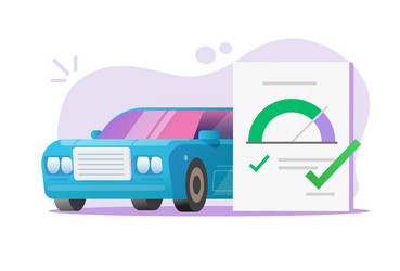 car auto check list test form document report vector image