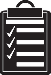 isolated checklist with checkmark design vector image