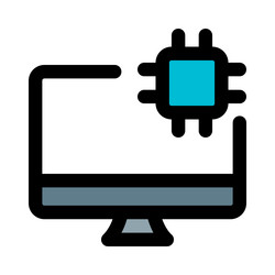 microchip a key component of desktop vector image