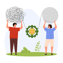 positive thinking and problem solving approach vector image